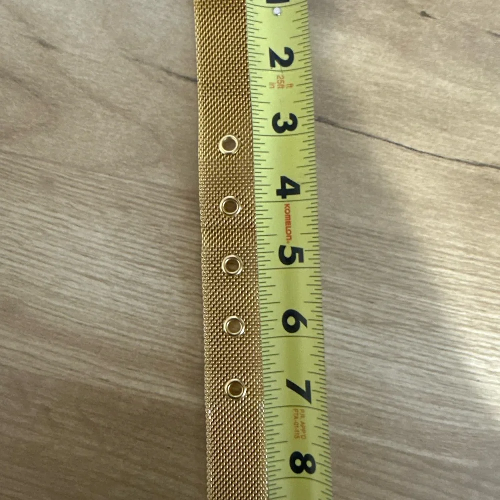 90s Vintage Ann Taylor Gold Mesh Adjustable Belt‎ Size L Large 39” NWT